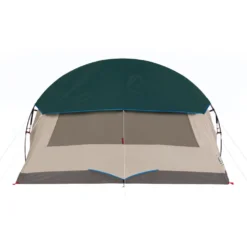 Coleman 4-Person Cabin Tent With Screened Porch, Evergreen -Coleman 2000035608 Coleman 2020 US FlyOn StraightOn Back WindowClosed RET
