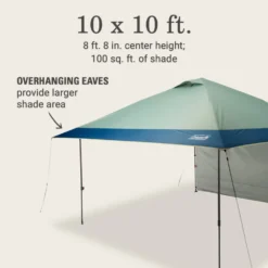 Coleman OASIS™ 10 X 10 Canopy With Sun Wall -Coleman 2156418 OasisLite10x10CanopySunWallMoss ATF6