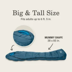 Coleman Tidelands™ 30° Big & Tall Mummy Sleeping Bag -Coleman 2158169 ATF5