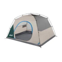Coleman Skydome™ 6-Person Camping Tent With Full-Fly Vestibule, Evergreen 17 Coleman Skydome™ 6-Person Camping Tent With Full-Fly Vestibule, Evergreen -Coleman 6P DmVstblFllFly Evrgrn 3 FrontAngle FlyOff DoorOpen