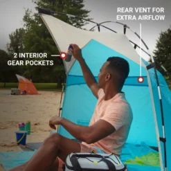 Coleman Skyshade™ Small Compact Beach Shade, Caribbean Sea 14 Coleman Skyshade™ Small Compact Beach Shade, Caribbean Sea -Coleman Coleman 2000037508 Skyshade CaribbeanSea ATF6