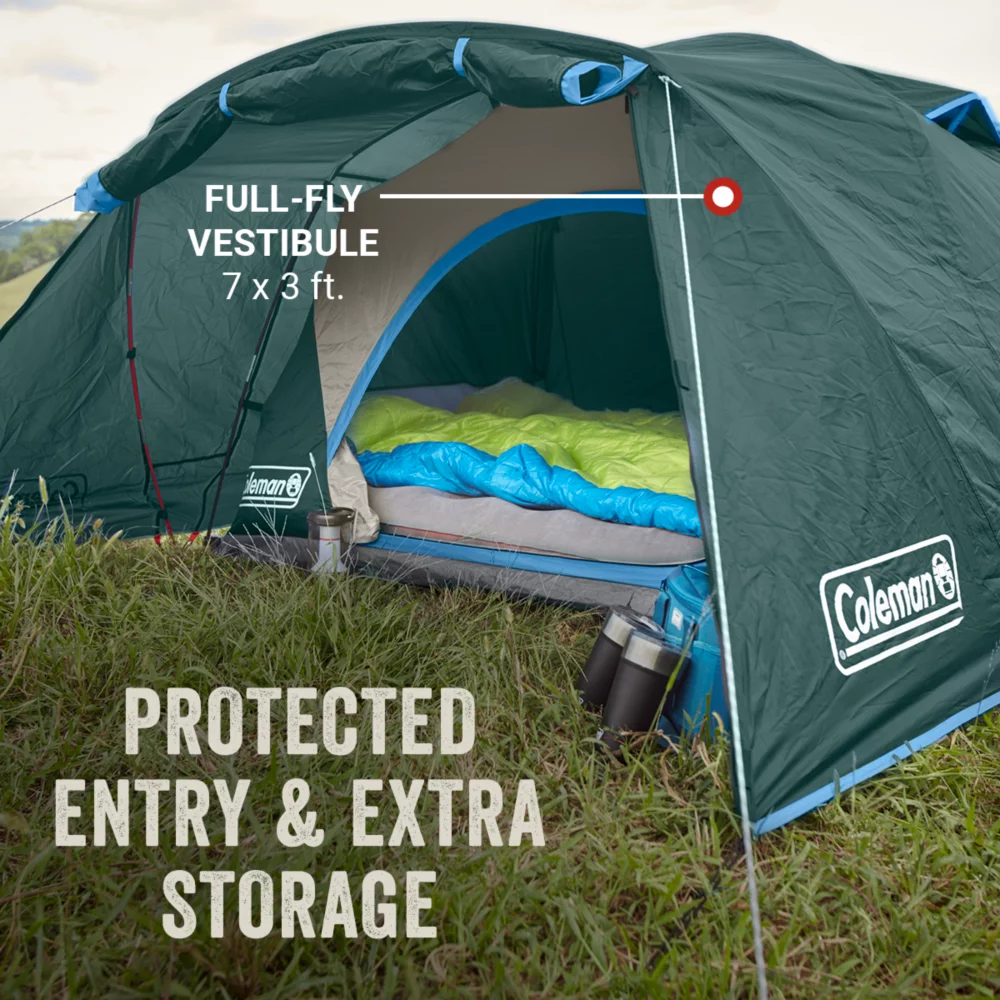 Coleman Skydome™ 2-Person Camping Tent With Full-Fly Vestibule, Evergreen 5 Coleman Skydome™ 2-Person Camping Tent With Full-Fly Vestibule, Evergreen - Image 3