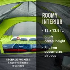Coleman Skydome™ 8-Person Camping Tent With Screen Room, Rock Grey 15 Coleman Skydome™ 8-Person Camping Tent With Screen Room, Rock Grey -Coleman Coleman 2000037524 Skydome ScreenRoom 8P ATF6