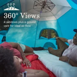 Coleman® Camp Burst™ 4-Person Camping Tent -Coleman Coleman CampBurstTents 4P ScubaBlue ATF4