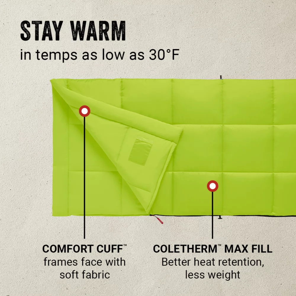 Coleman Kompact™ 30°F Rectangle Sleeping Bag 4 Coleman Kompact™ 30°F Rectangle Sleeping Bag - Image 2